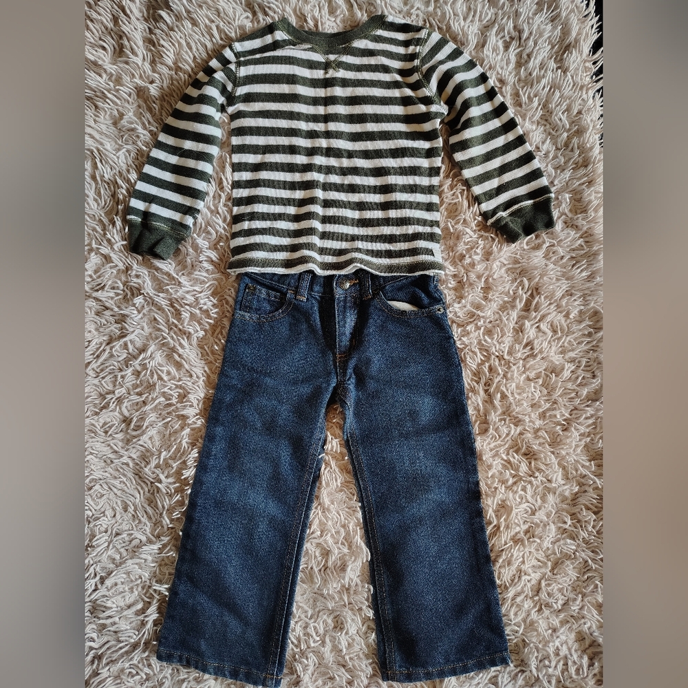 Crazy 8 Blue Kids Jeans & Carter's Thermal